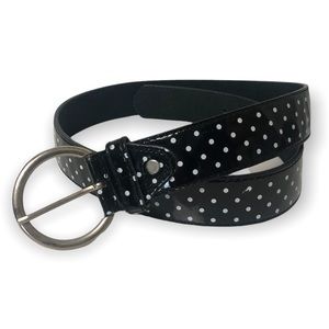 Patent Leather Polka Dot Belt